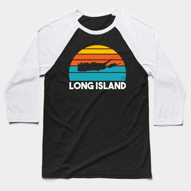 Long Island Sunset Baseball T-Shirt by Off Peak Co.